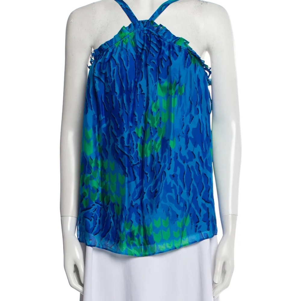 RAMY BROOK Animal Printed Fern Halter Tank Top